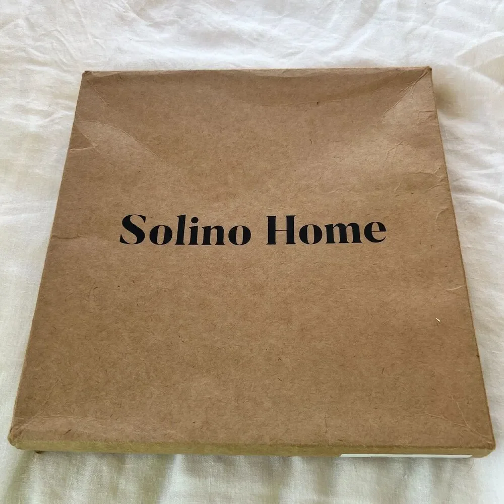 Solino Home 100% Pure Linen Curtains 52 x 120 soft gray 1 panel new rod pocket